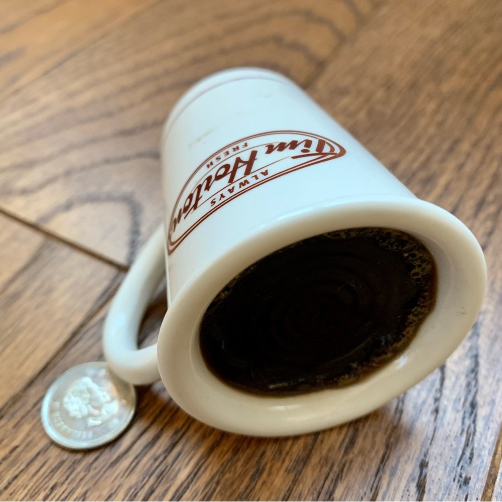 Miniature Tim Horton cup o coffee figurine